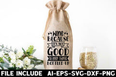 Wine Bag SVG Bundle - CraftNest - Digital Crafting and Art
