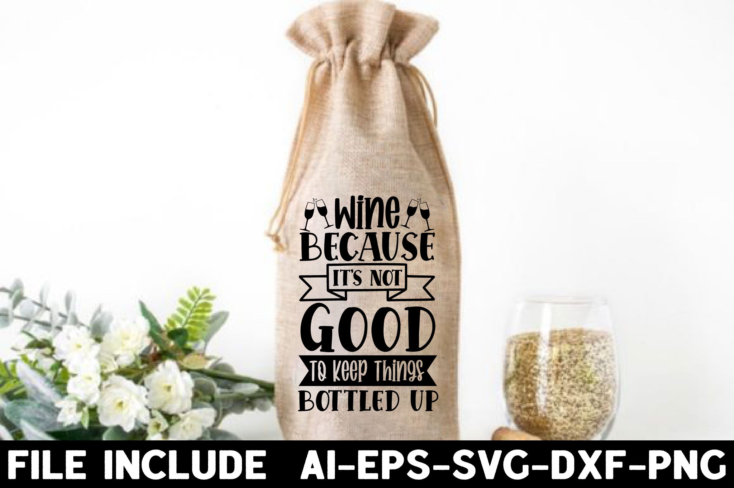 Wine Bag SVG Bundle - CraftNest - Digital Crafting and Art