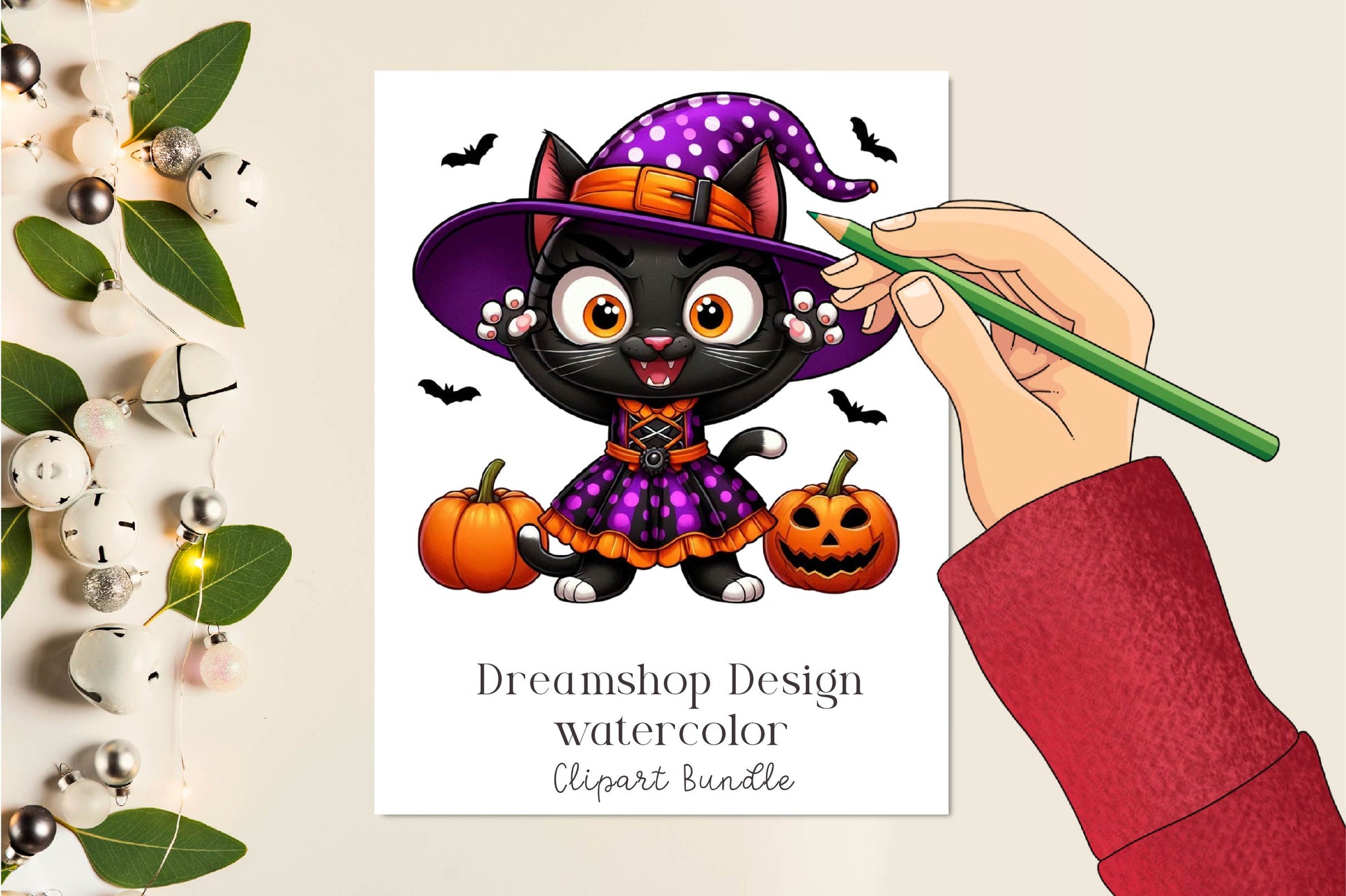 Halloween Black Cat Clipart Bundle 1 - CraftNest - Digital Crafting and Art