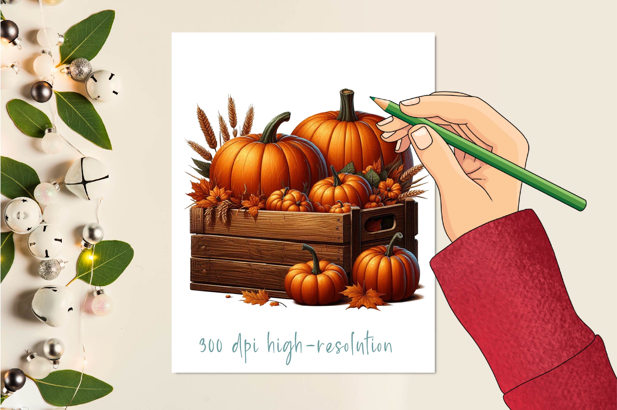 Vintage Pumpkin Clipart Bundle - CraftNest - Digital Crafting and Art