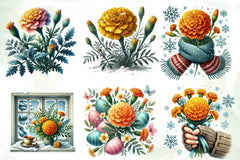 Marigold Chilly Spring Day Clipart Bundle - CraftNest - Digital Crafting and Art