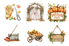 Autumn Garden Clipart Bundle 1 - CraftNest - Digital Crafting and Art