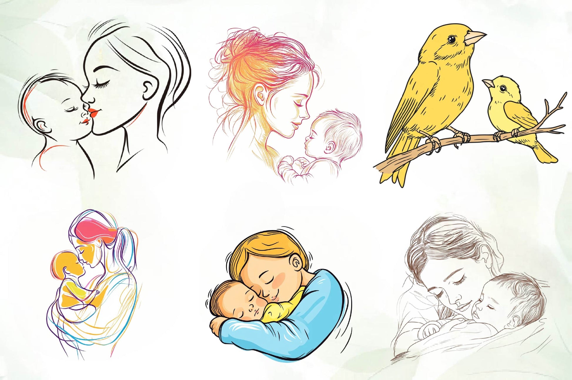 Minimalist Mothers Day Clipart Bundle - CraftNest - Digital Crafting and Art