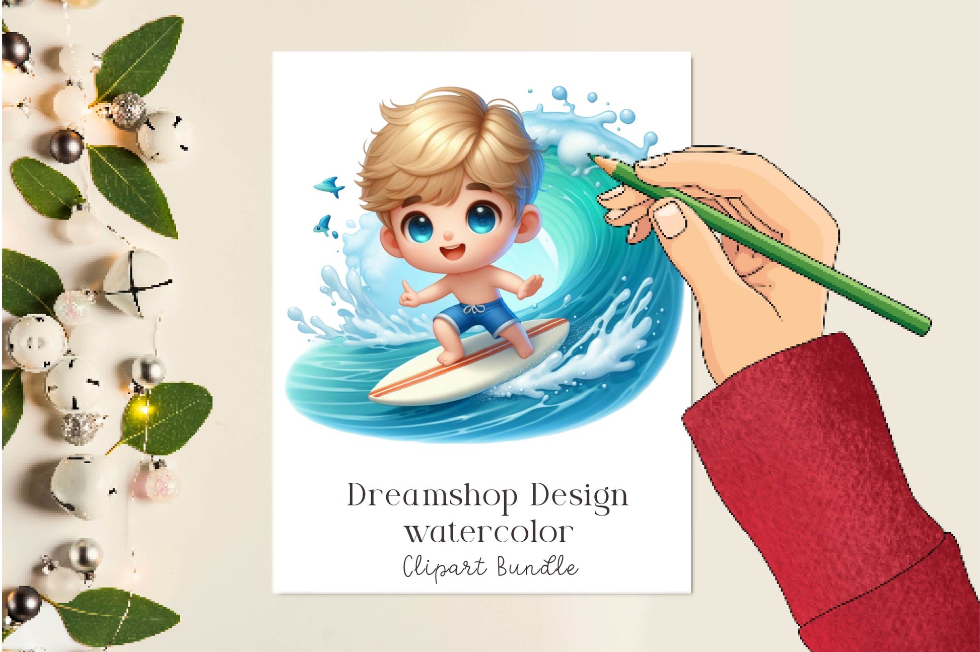 Surfing Boy Clipart Bundle - CraftNest - Digital Crafting and Art