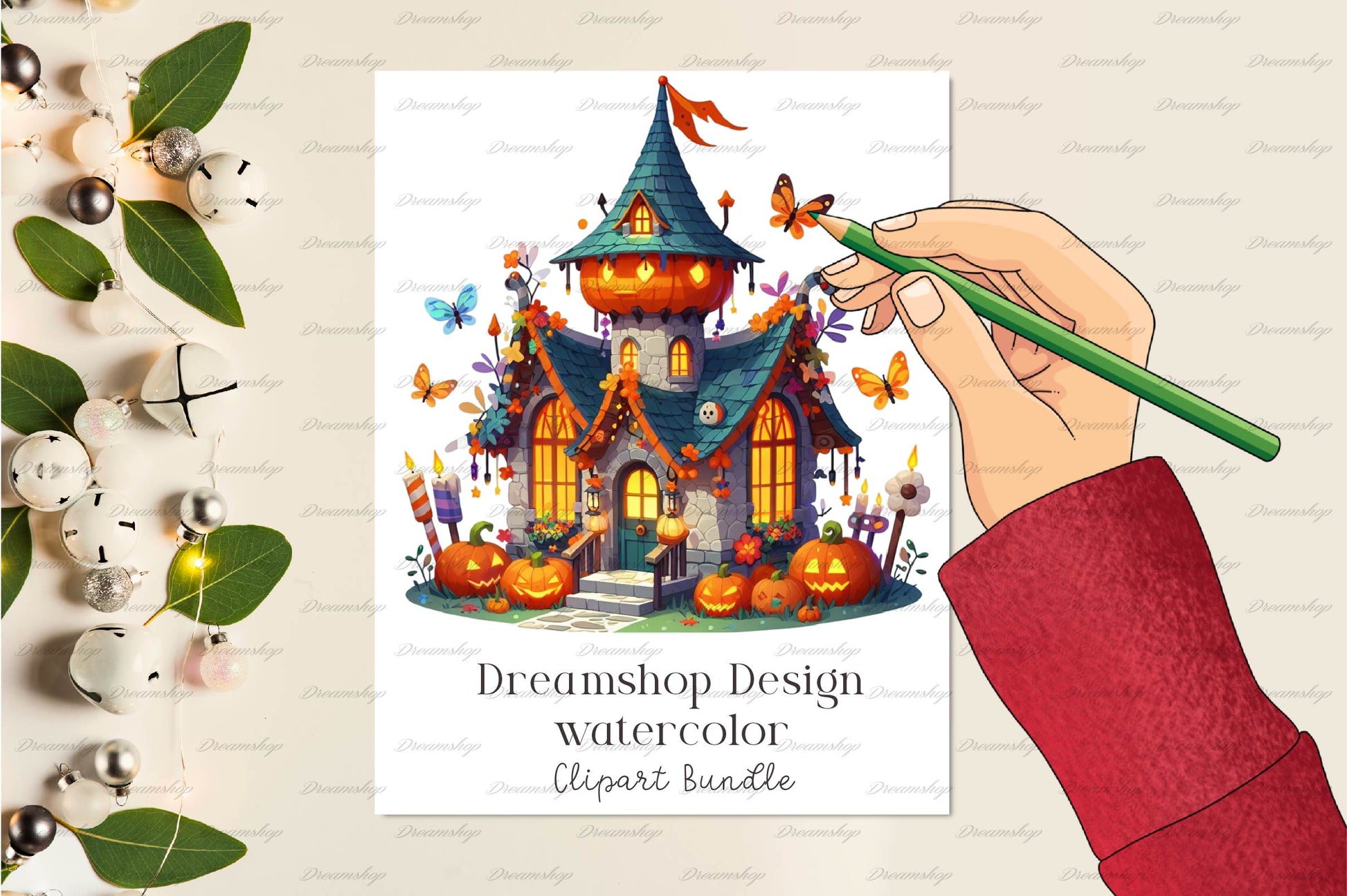 Simple Halloween Fairy House Clipart Bundle - CraftNest - Digital Crafting and Art
