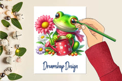 Funny Cute Frog Clipart Bundle - CraftNest - Digital Crafting and Art