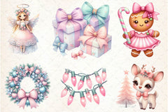 Coquette Christmas Clipart Bundle 1 - CraftNest - Digital Crafting and Art