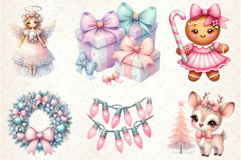 Coquette Christmas Clipart Bundle 1 - CraftNest - Digital Crafting and Art