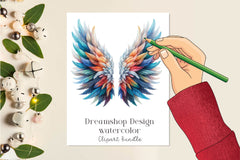 Colorful Angel Wings Clipart Bundle - CraftNest - Digital Crafting and Art