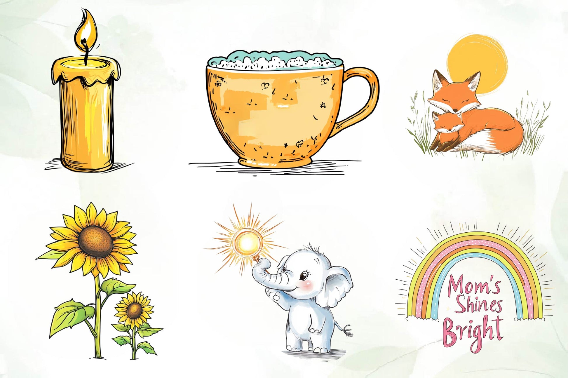 Sunshine & Love Mothers Day Clipart Bundle - CraftNest - Digital Crafting and Art