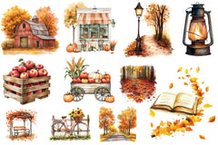 Autumn Clip Art Clipart Bundle - CraftNest - Digital Crafting and Art