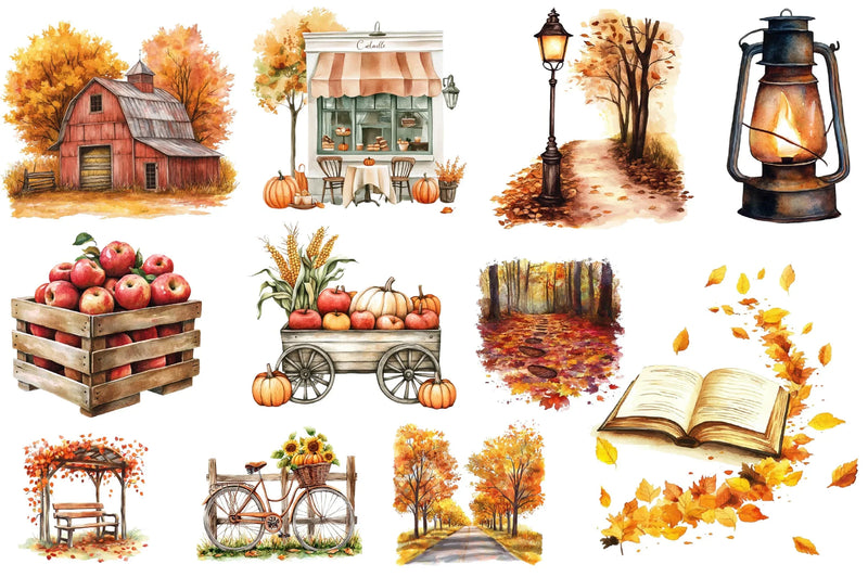 Autumn Clip Art Clipart Bundle - CraftNest - Digital Crafting and Art