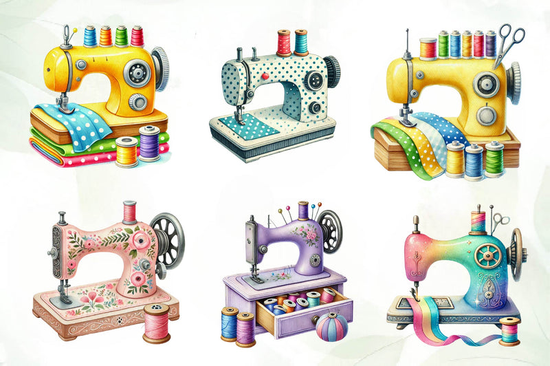 Sewing Machine Clipart Bundle - CraftNest - Digital Crafting and Art