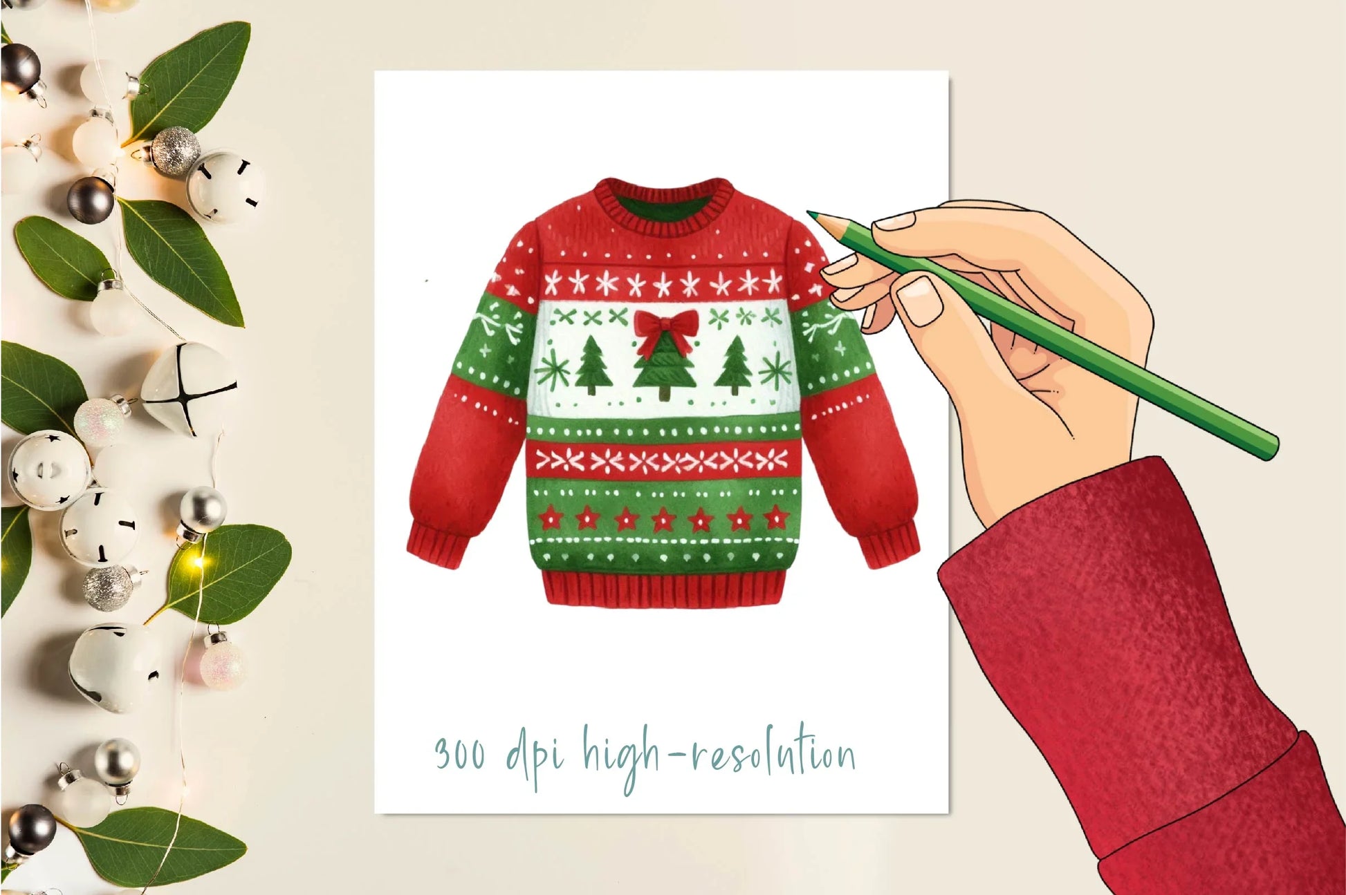 Christmas Sweater Clipart Bundle - CraftNest - Digital Crafting and Art
