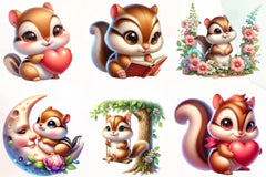 Spring Chipmunks Clipart Bundle - CraftNest - Digital Crafting and Art