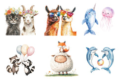 Quirky Friendship Animals Clipart Bundle - CraftNest - Digital Crafting and Art