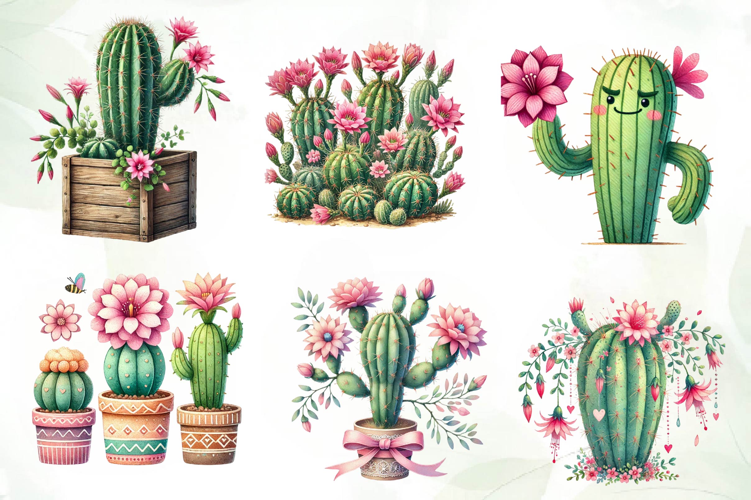 Cactus Tree Clipart Bundle - CraftNest - Digital Crafting and Art