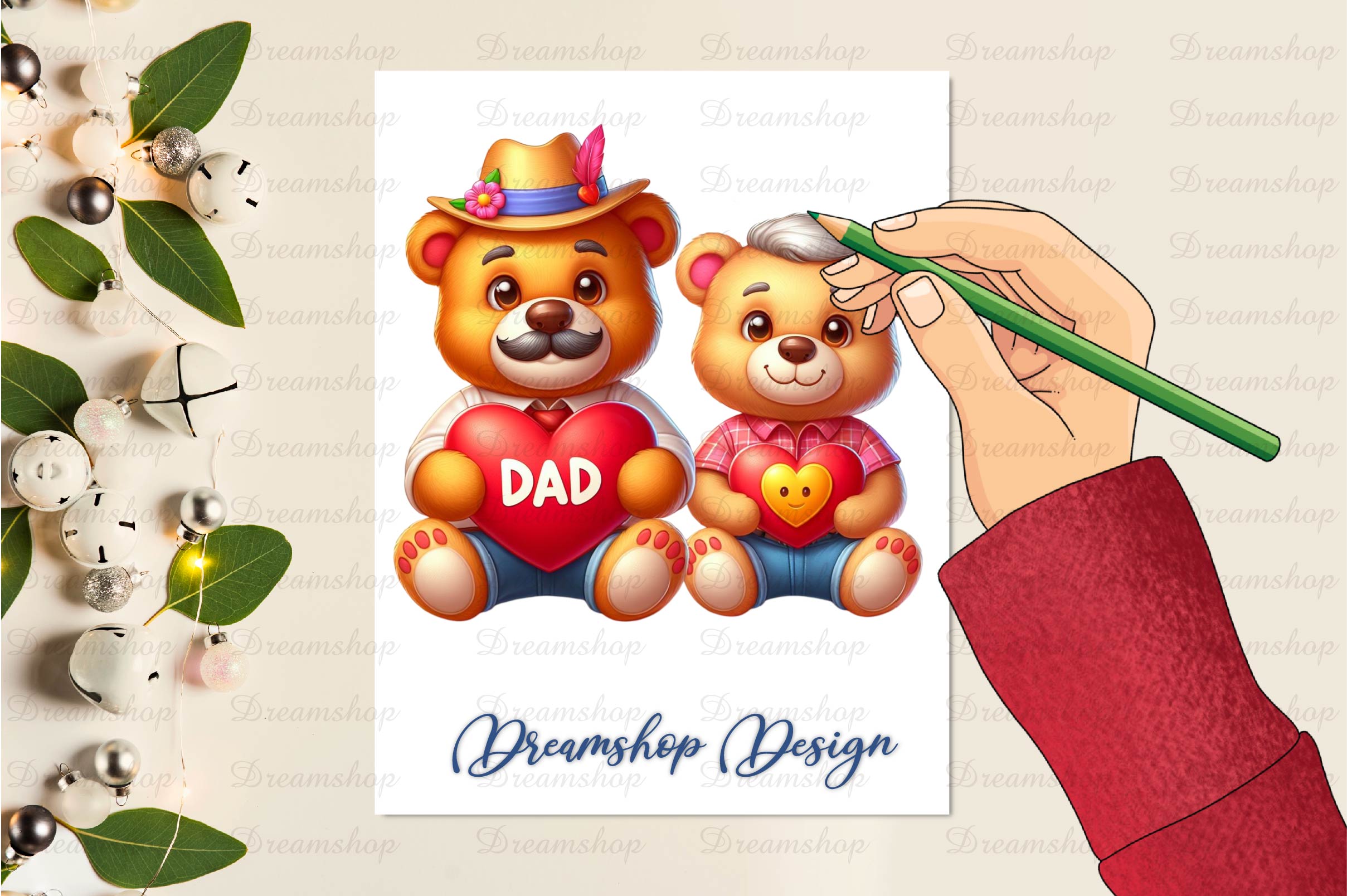 Father And Son Teddy Bear Clipart Bundle - CraftNest - Digital Crafting and Art