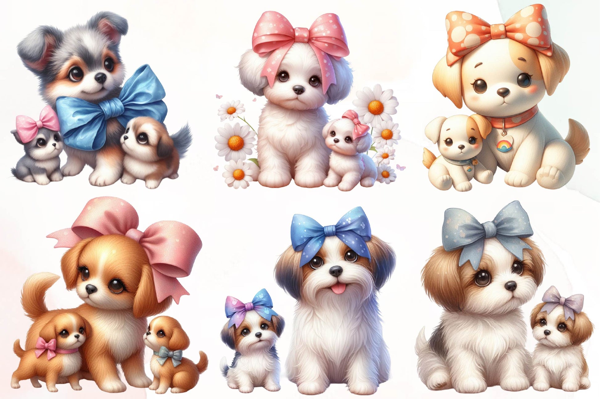 Mother And Baby Dog Clipart Bundle - CraftNest - Digital Crafting and Art