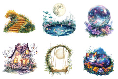 Magical Celestial Garden Clipart Bundle - CraftNest - Digital Crafting and Art