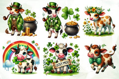 St Patrick S Cow Clipart Bundle - CraftNest - Digital Crafting and Art
