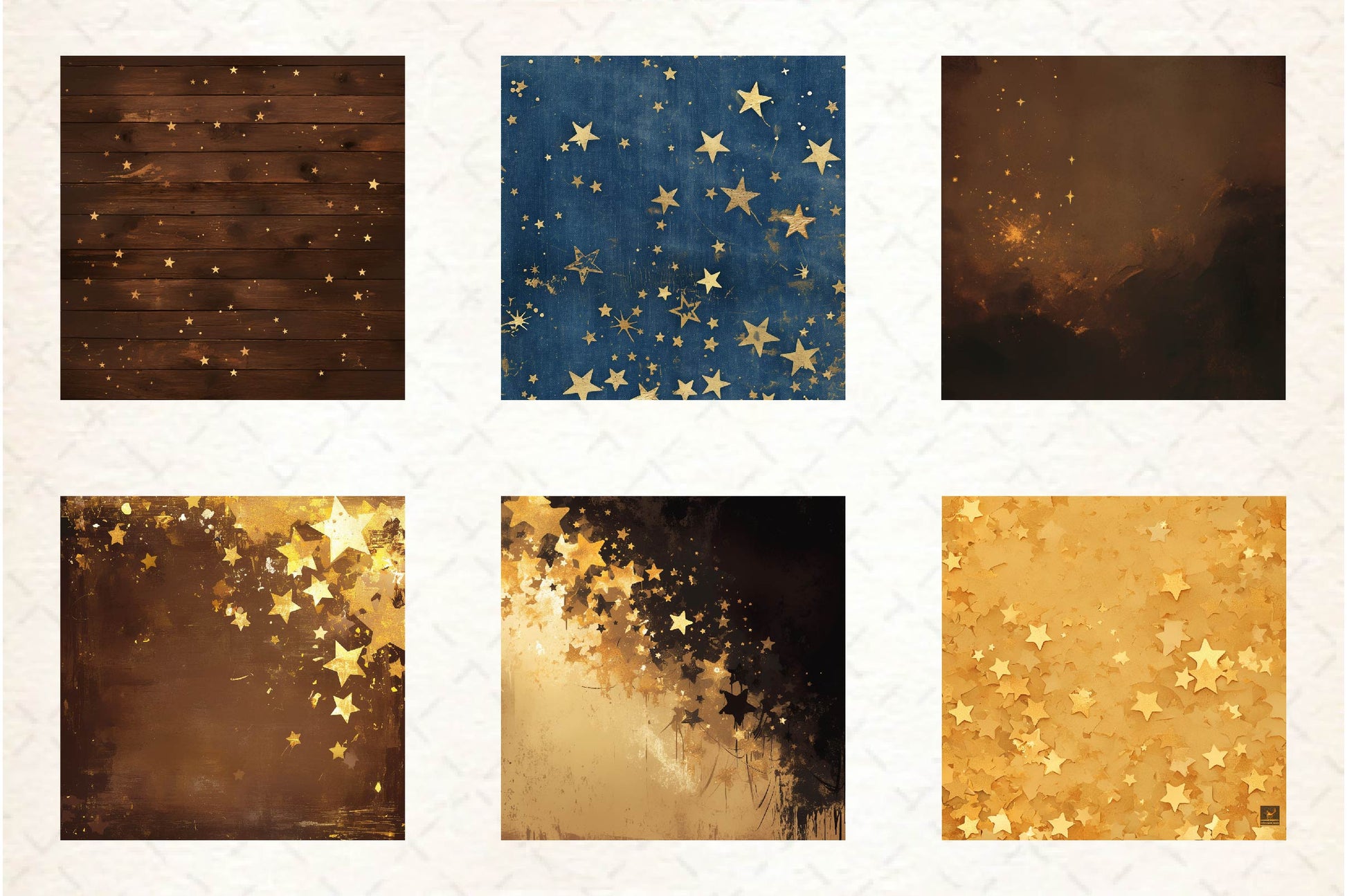 Gold Starry Grunge Digital Paper - CraftNest - Digital Crafting and Art