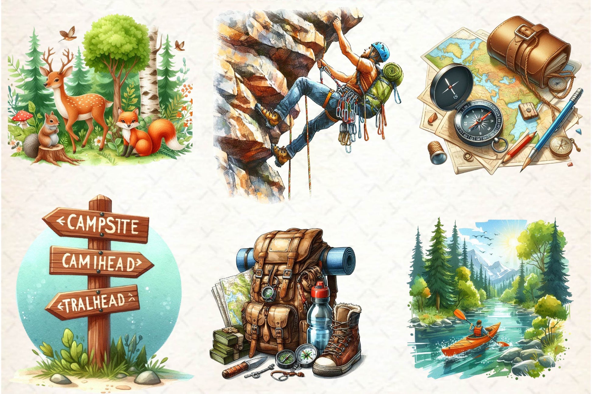 Outdoor Adventure Clipart Bundle - CraftNest - Digital Crafting and Art