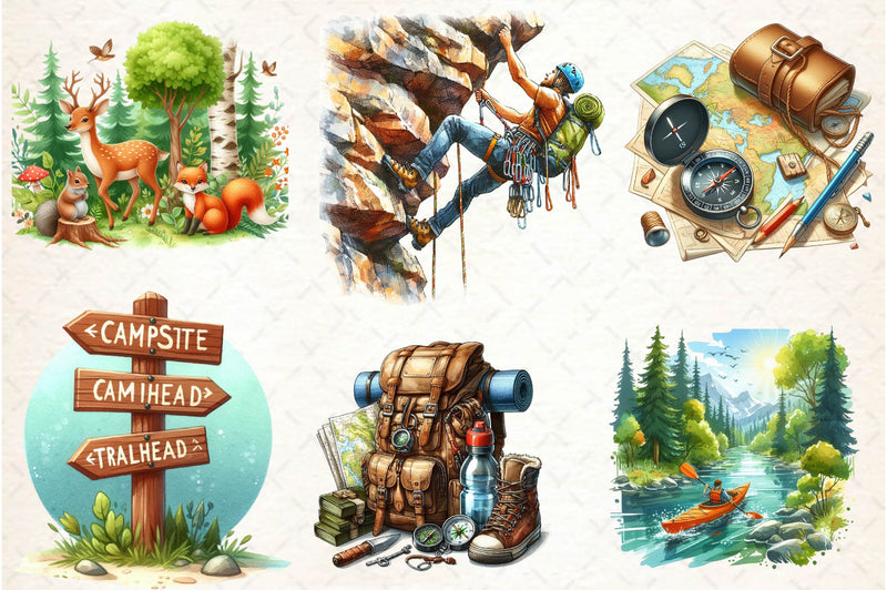 Outdoor Adventure Clipart Bundle - CraftNest - Digital Crafting and Art