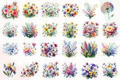 Spring Flowers Clipart Bundle 2 - CraftNest - Digital Crafting and Art
