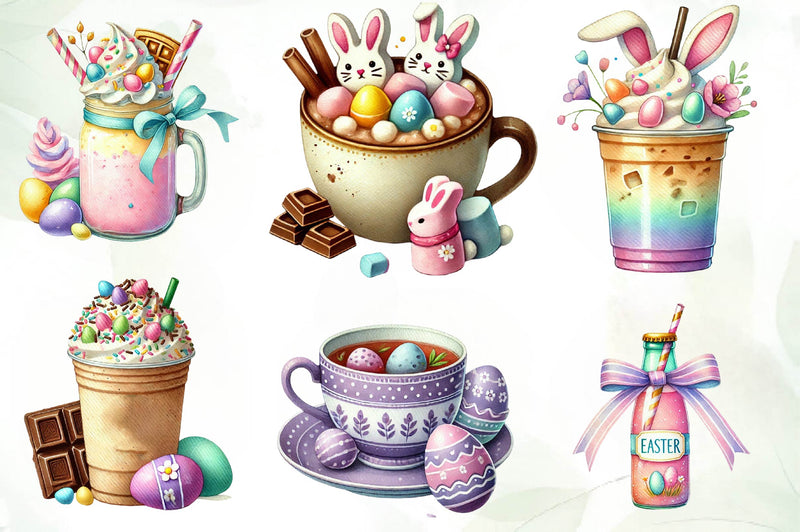 Easter Drinks Clipart Bundle - CraftNest - Digital Crafting and Art