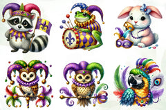 Mardi Gras Animals Clipart Bundle - CraftNest - Digital Crafting and Art