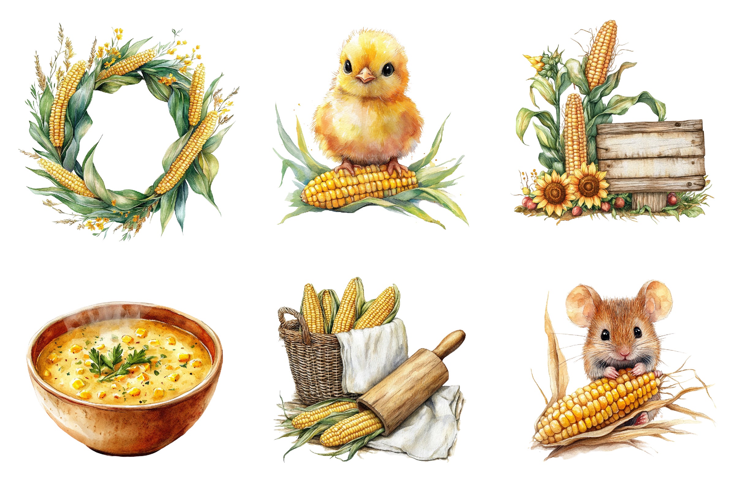 Corn's Clipart Bundle - CraftNest - Digital Crafting and Art