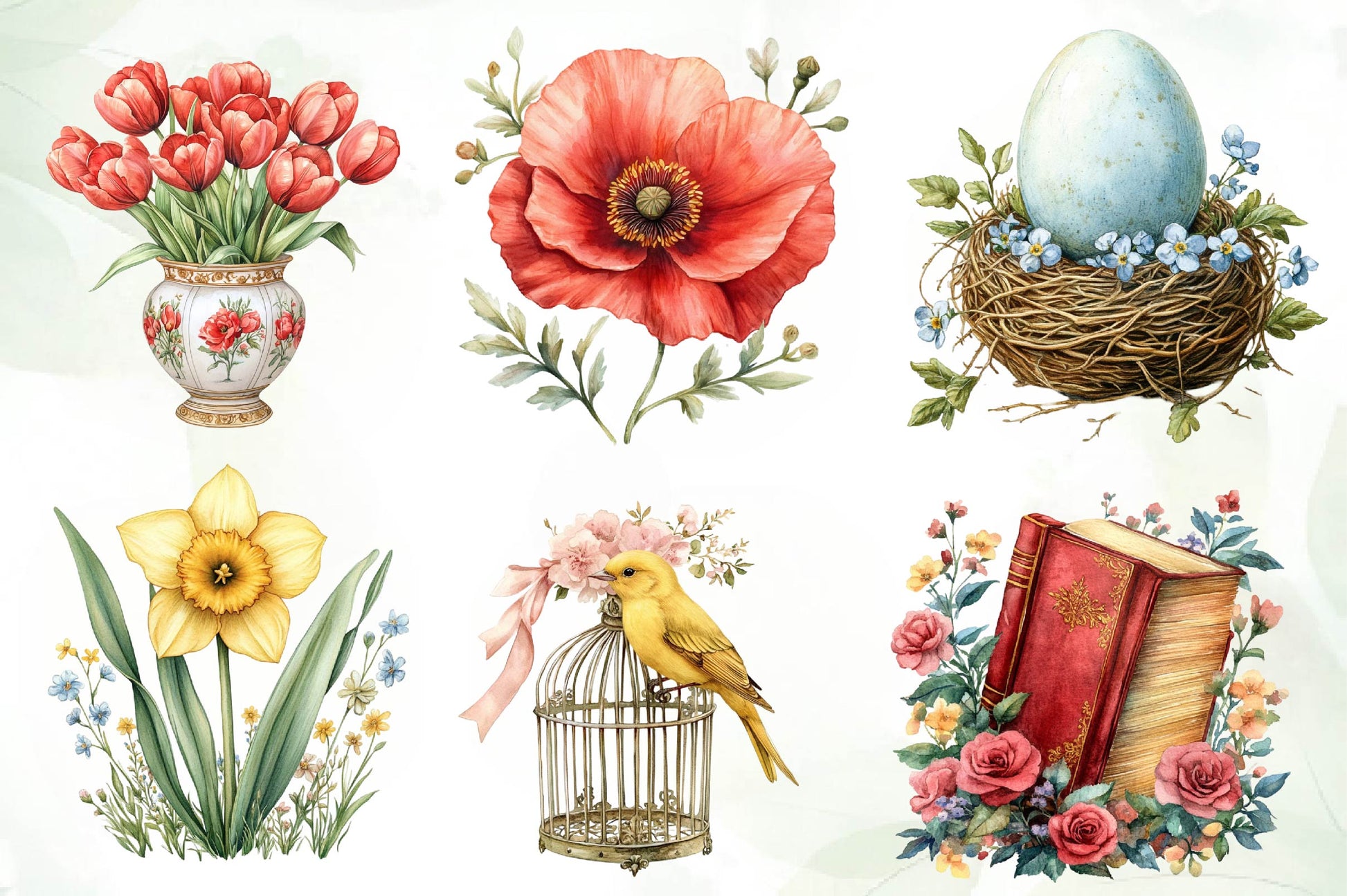 Beautiful Victorian Spring Clipart Bundle - CraftNest - Digital Crafting and Art