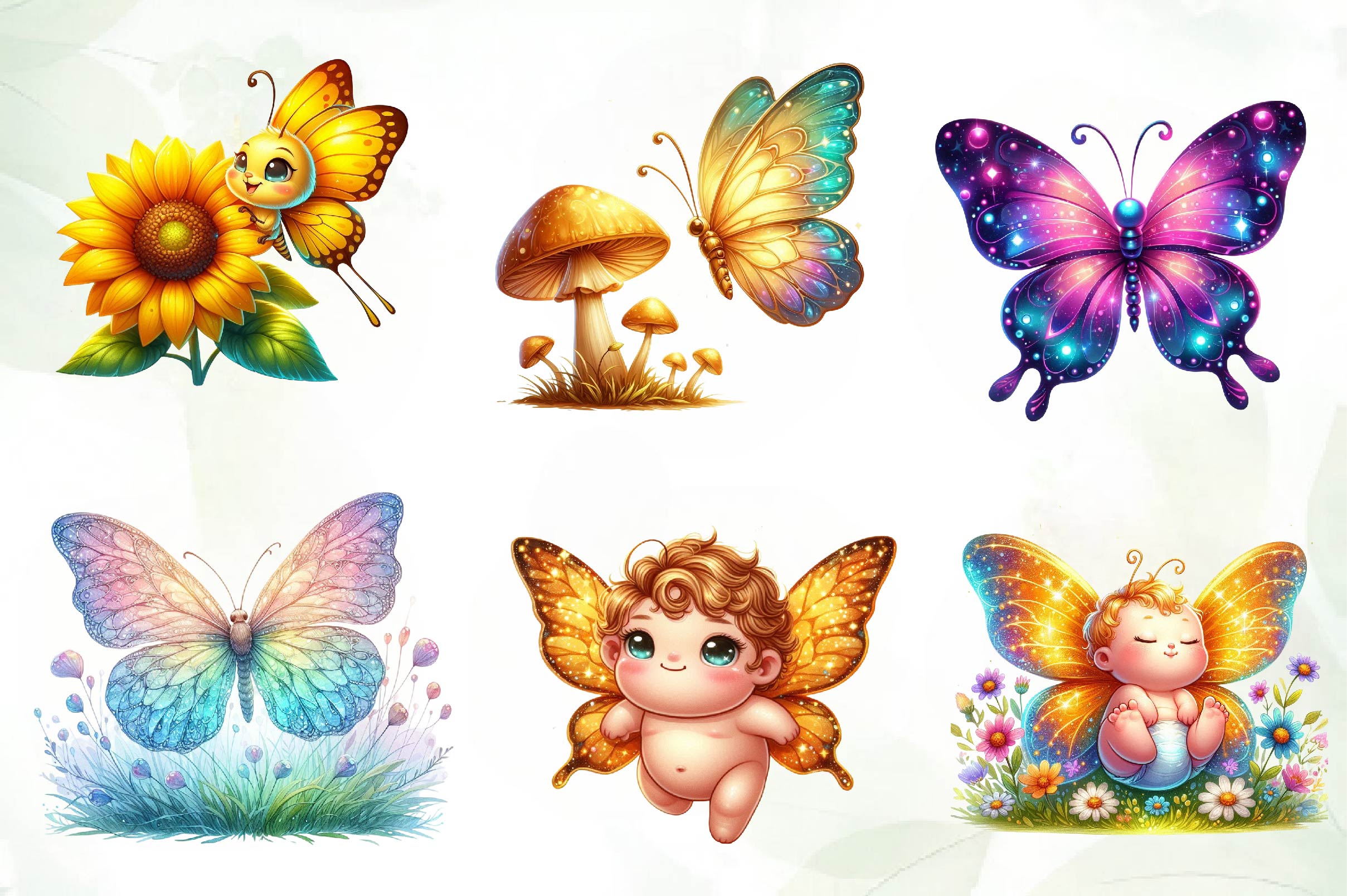 Adorable Butterfly Clipart Bundle - CraftNest - Digital Crafting and Art