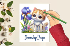 Spring Cat Clipart Bundle 1 - CraftNest - Digital Crafting and Art