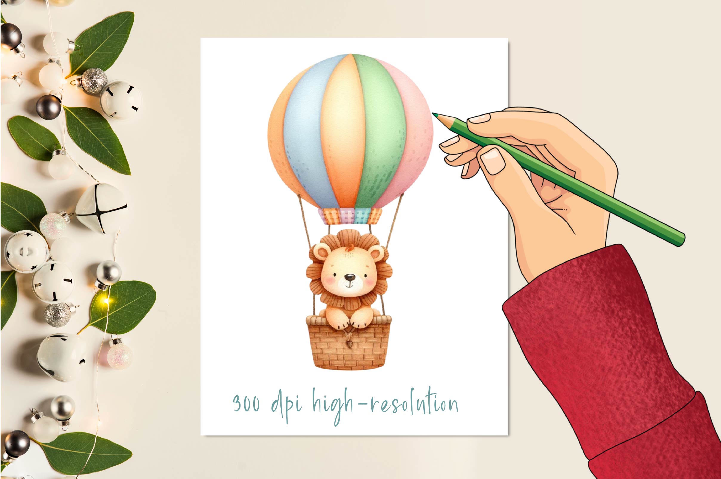 Animal Hot Air Balloon Clipart Bundle - CraftNest - Digital Crafting and Art