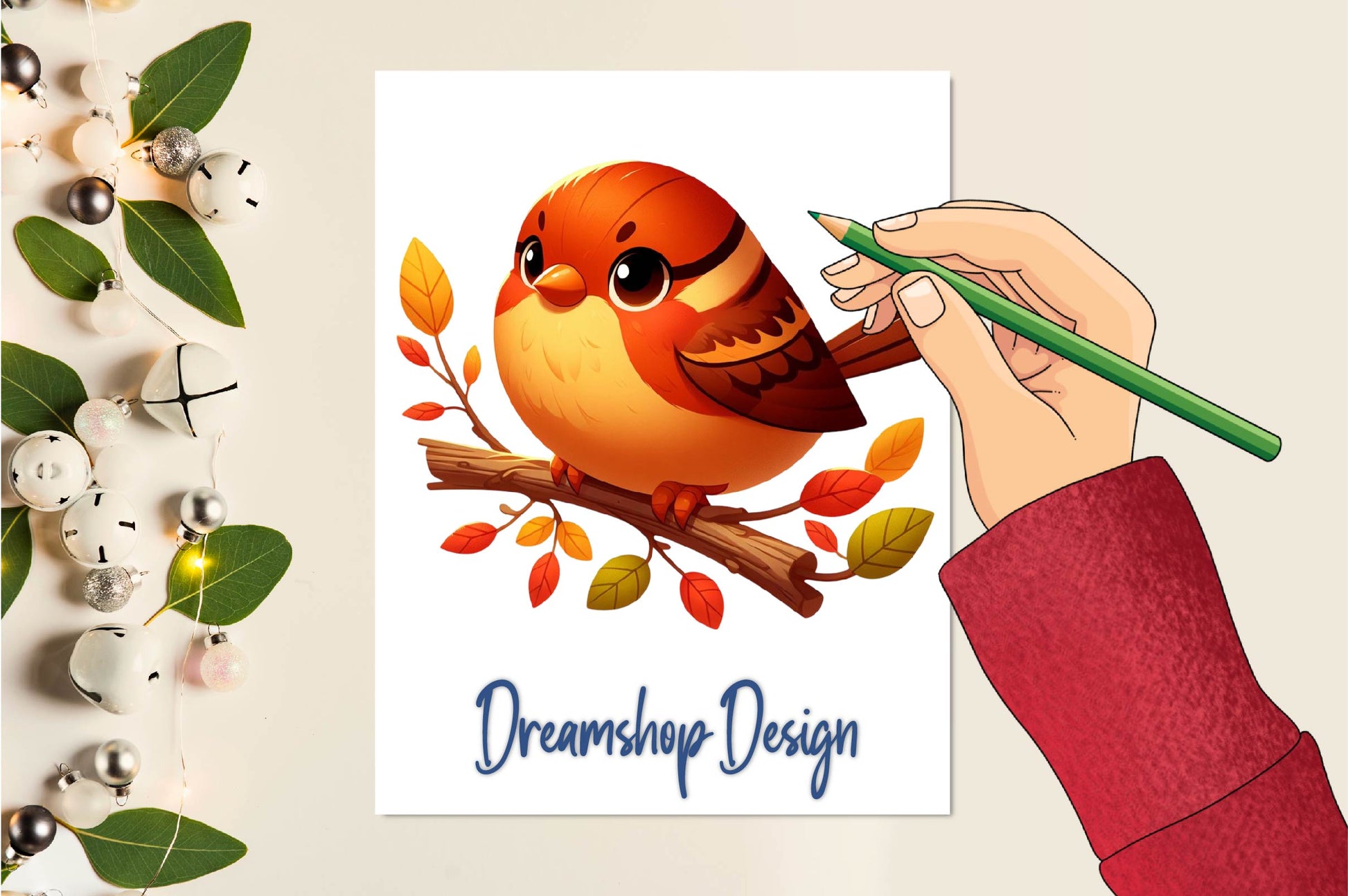 Autumn Sparrows Bird Clipart Bundle - CraftNest - Digital Crafting and Art