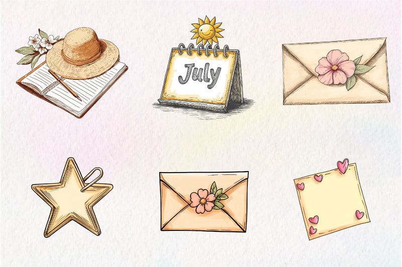 Summer Planner Clipart Bundle - CraftNest - Digital Crafting and Art