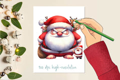 Christmas Funny Fat Santa Clipart Bundle - CraftNest - Digital Crafting and Art