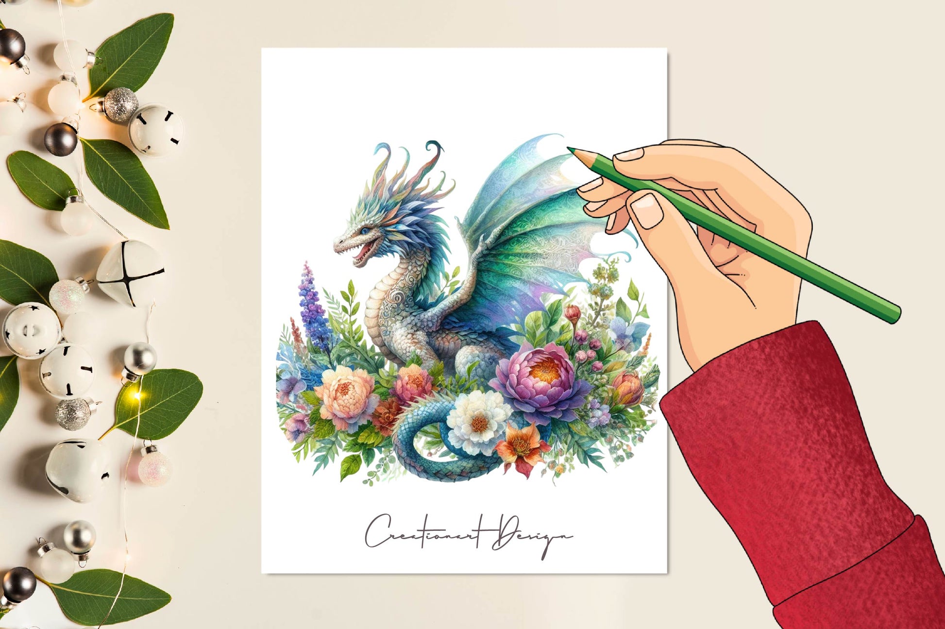 Garden Dragons Clipart Bundle - CraftNest - Digital Crafting and Art