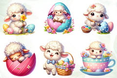 Easter Cute Sheep Easter Clipart Bundle - CraftNest - Digital Crafting and Art
