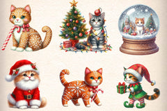 Christmas Cat Clipart Bundle 1 - CraftNest - Digital Crafting and Art