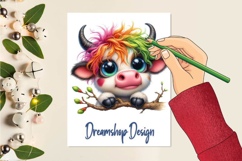 Cute Funny Cow Funny Cow Clipart Bundle - CraftNest - Digital Crafting and Art