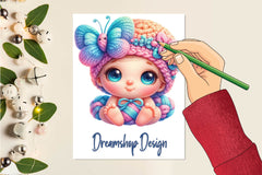 Crochet Butterfly Clipart Bundle - CraftNest - Digital Crafting and Art