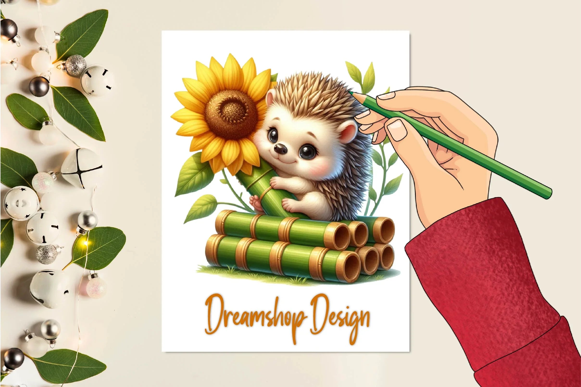 Sunflower Hedgehog Clipart Bundle - CraftNest - Digital Crafting and Art