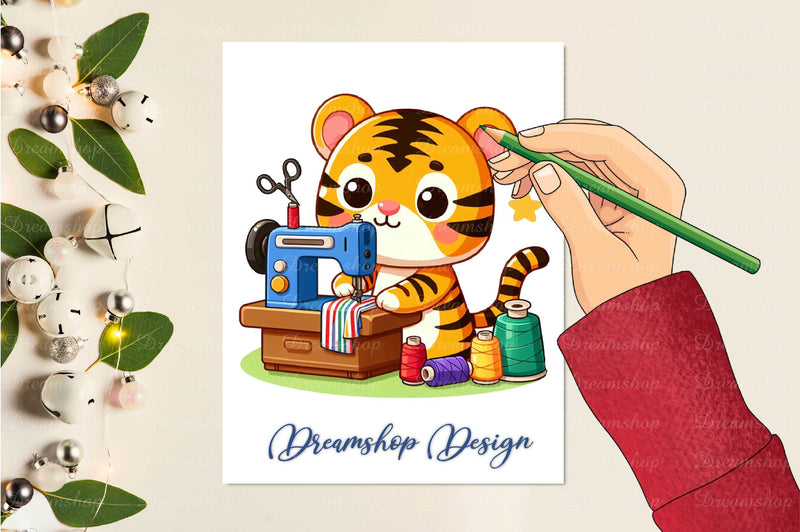 Cute Tailor Animals Clipart Bundle - CraftNest - Digital Crafting and Art