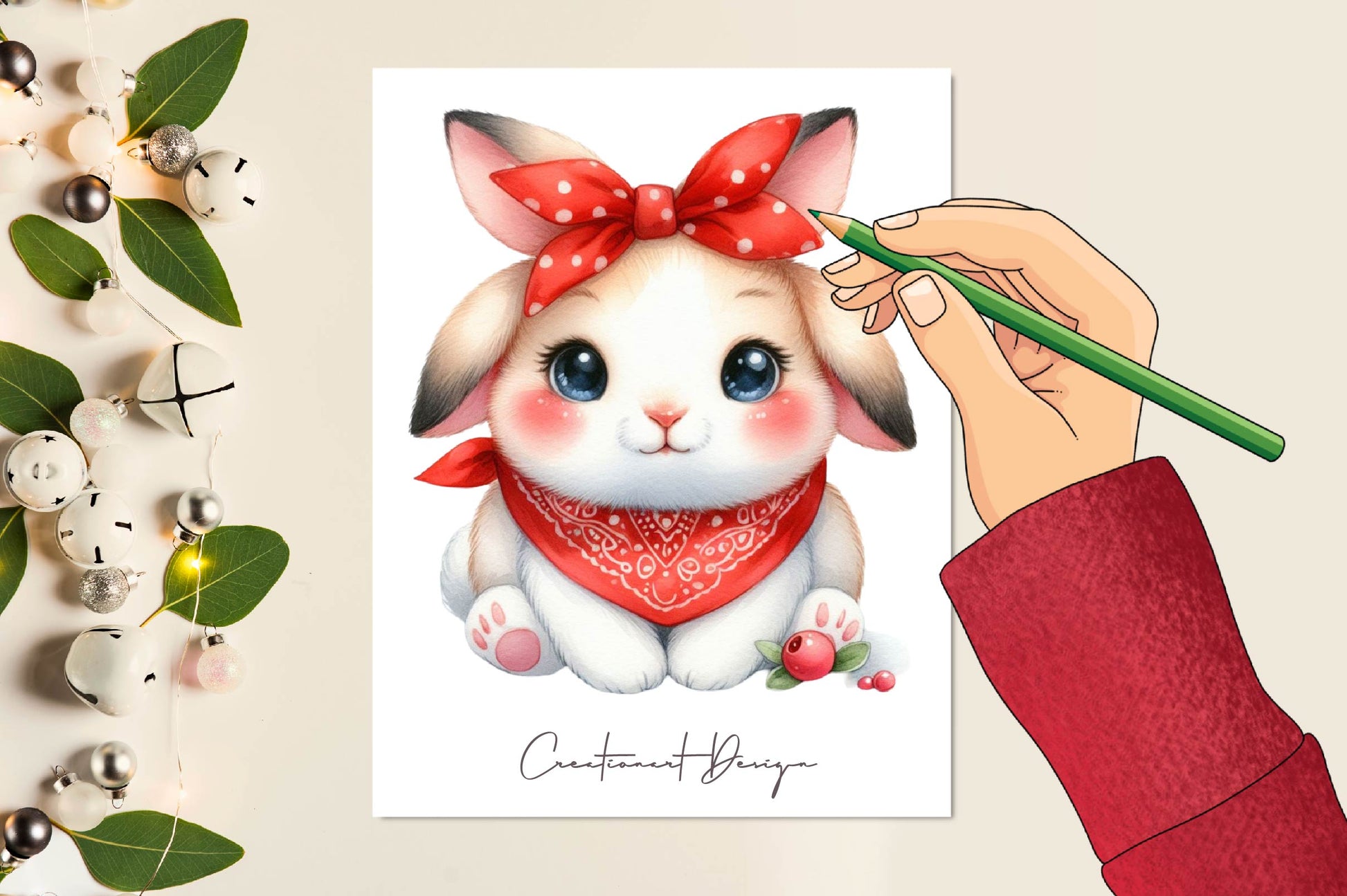 Cute Cats Red Bandana Clipart Bundle - CraftNest - Digital Crafting and Art
