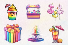 Colorful Pool Party Clipart Bundle - CraftNest - Digital Crafting and Art