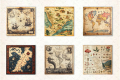 Antique Maps Digital Paper - CraftNest - Digital Crafting and Art