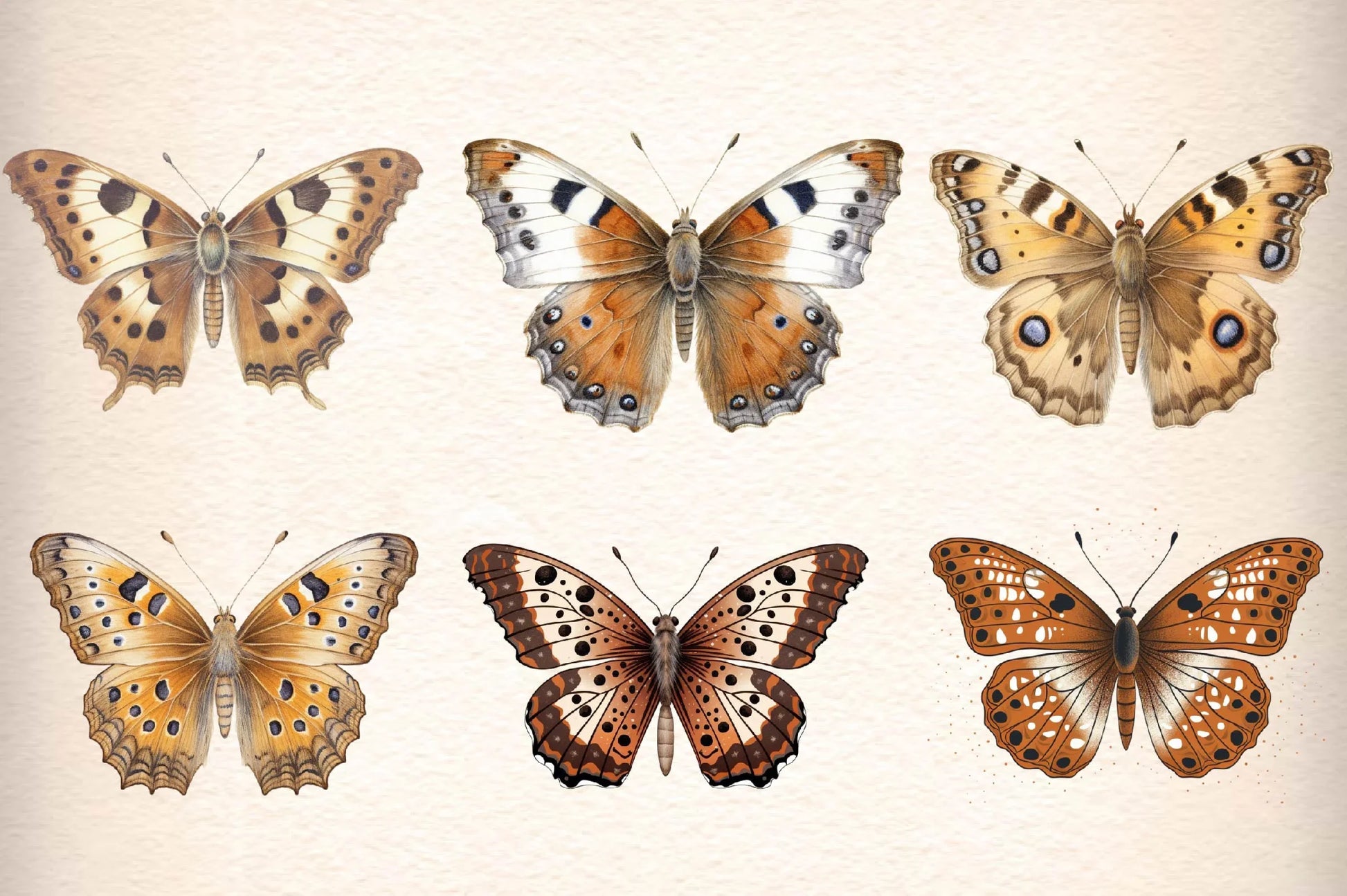 Vintage Butterflies Wings Clipart Bundle - CraftNest - Digital Crafting and Art